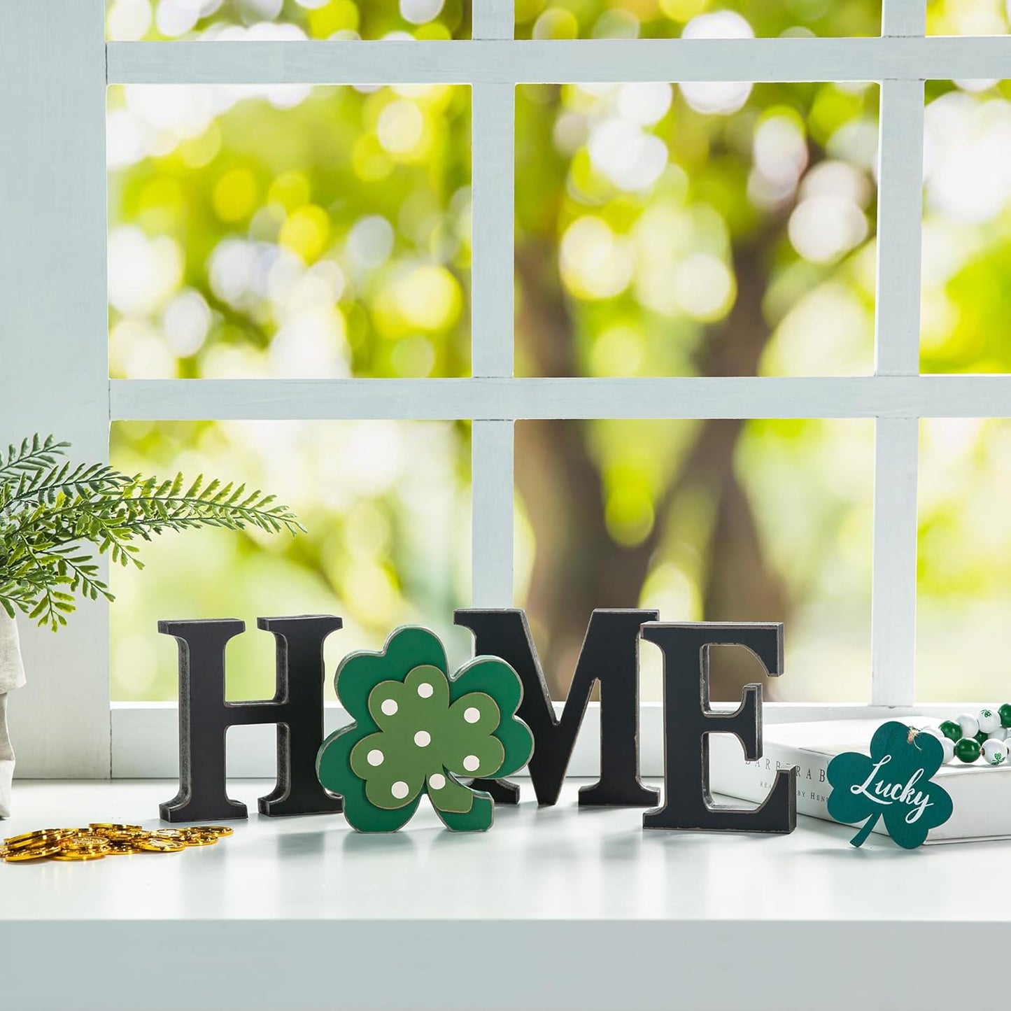 Interchangeable Home Table Signs with 13 Pcs Seasonal Icons