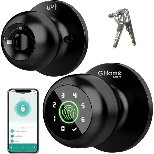 Smart Fingerprint Door Lock, 4 in 1 Smart Fingerprint Door Knob