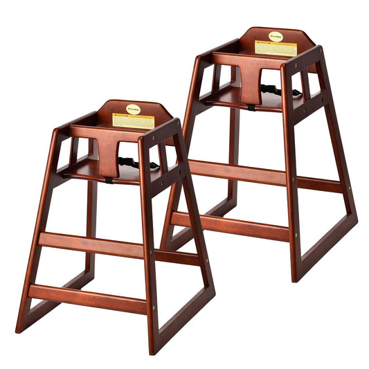 Alpine Wooden High Chairs for Babies and Toddlers with Safety Strap